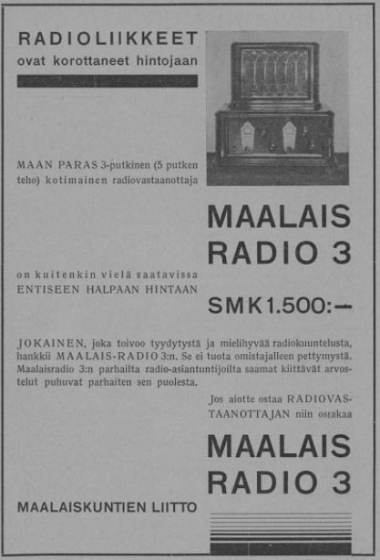 Maalaiskuntien_liitto_Maalaisradio_3_Kansakoulu_no_34-35_1931.JPG